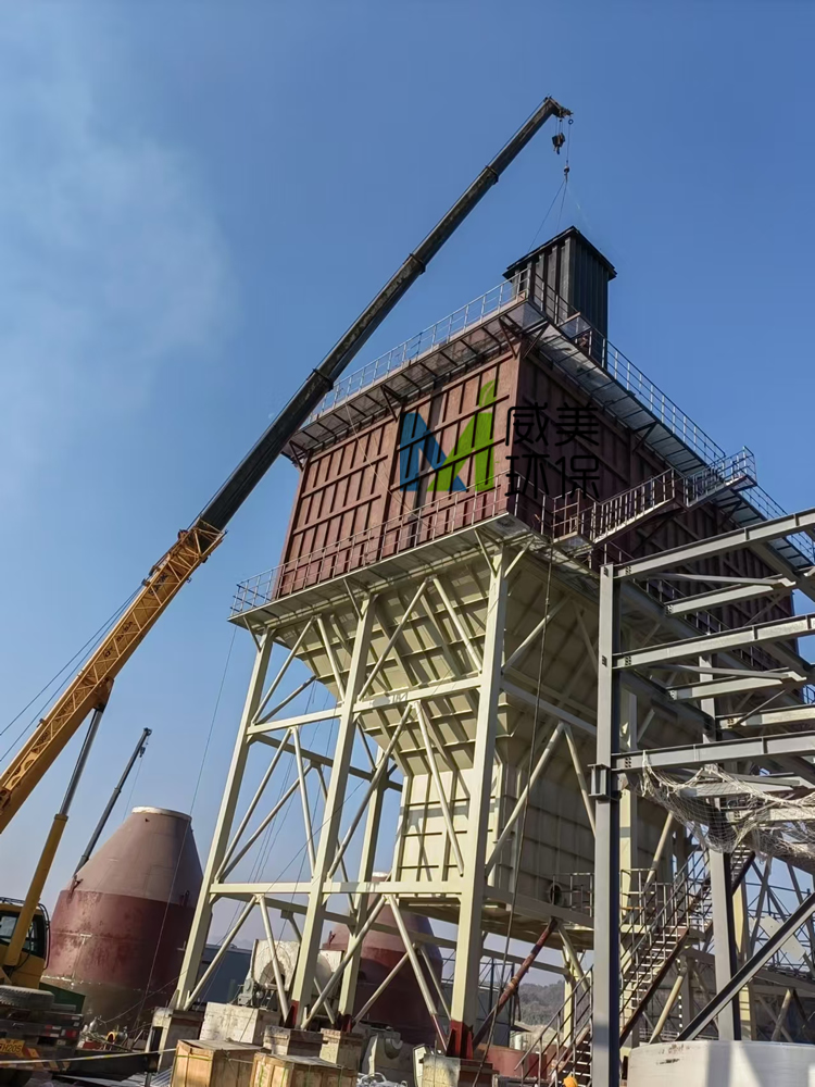 脫硫尾氣/黃磷尾氣濕電除塵器現(xiàn)場(chǎng)安裝實(shí)況